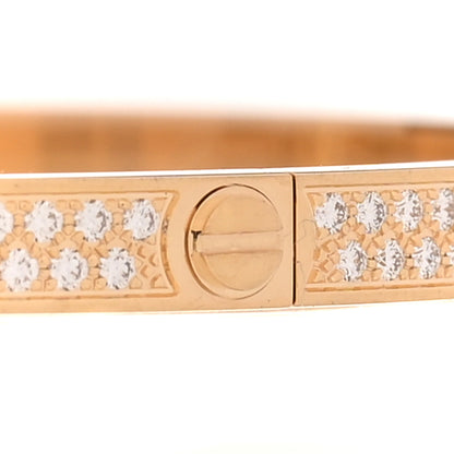 Cartier 18K Yellow Gold Diamond Small LOVE Paved Bracelet 19 5 of 7