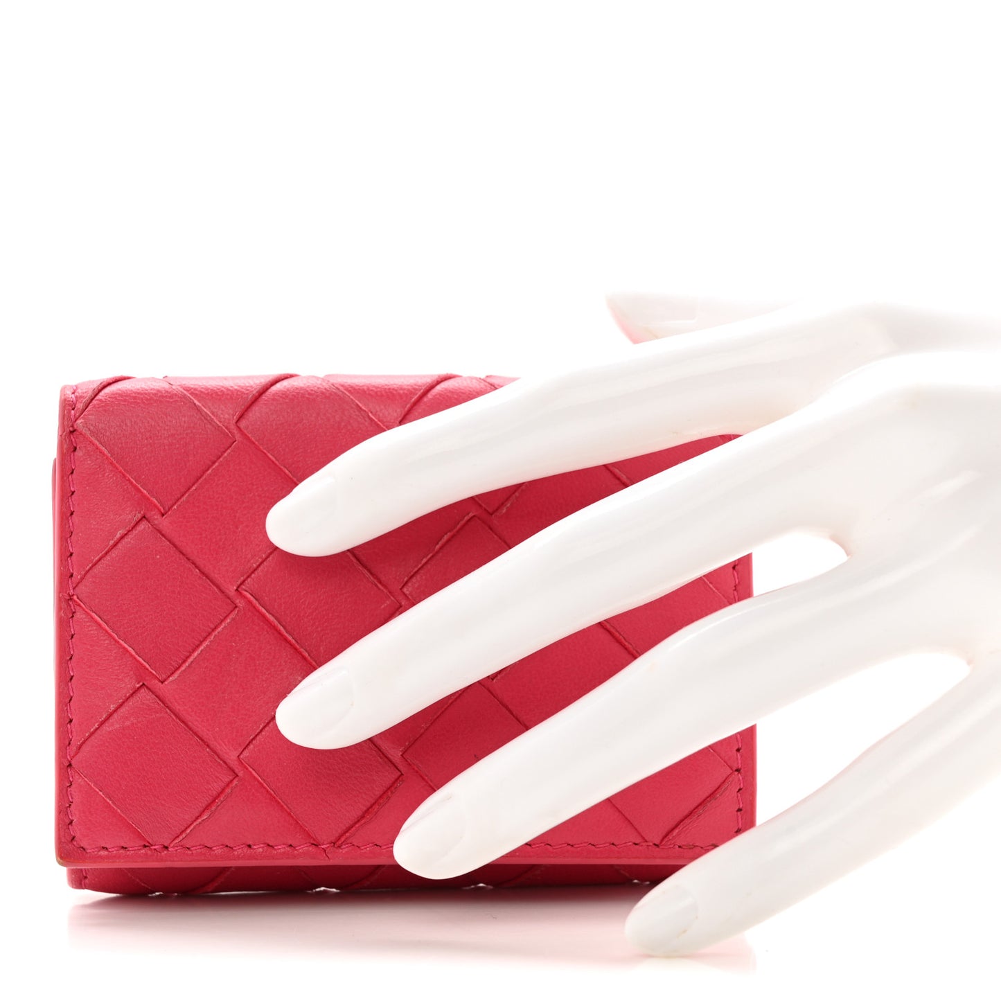 Nappa Intrecciato Trifold Wallet Cinnabar