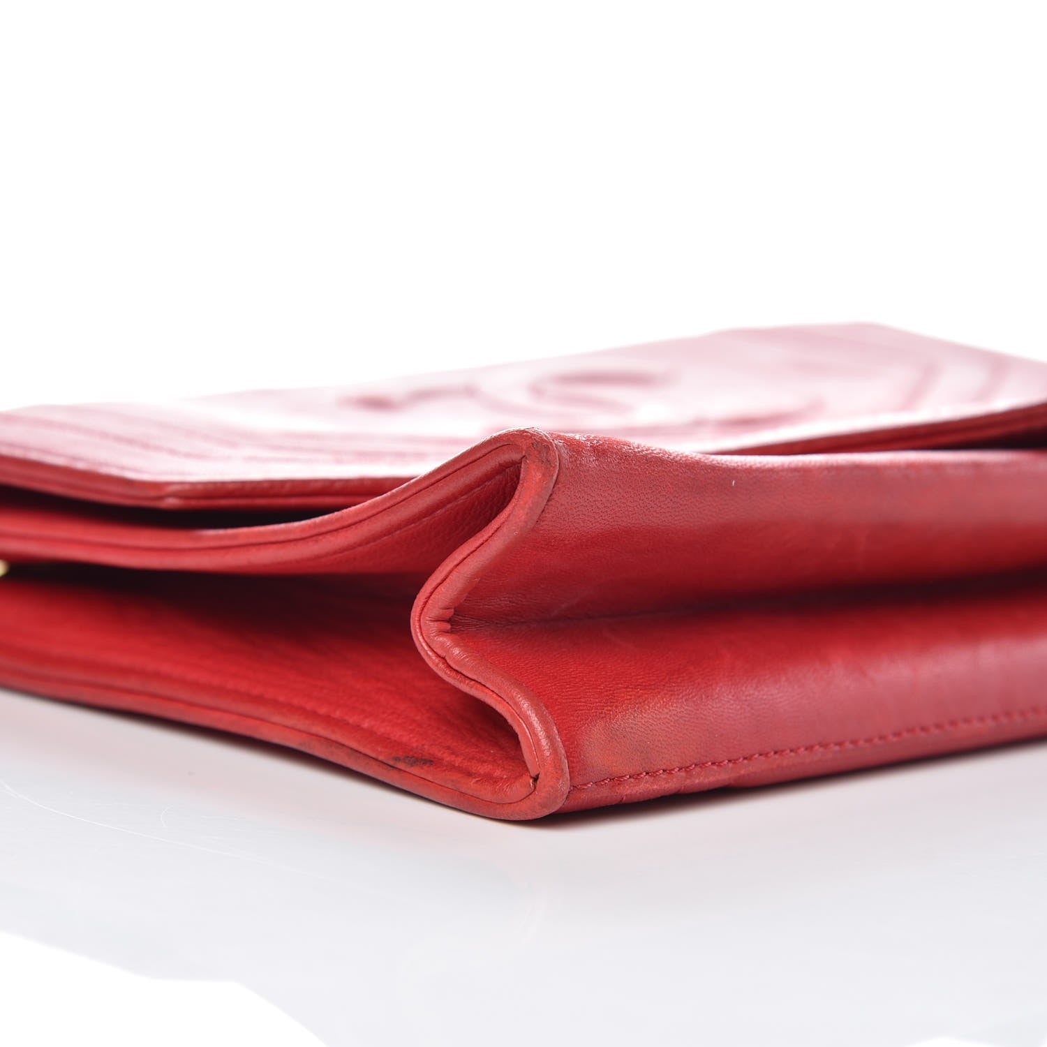 Chanel Lambskin CC Envelope Single Flap Red 14 of 15