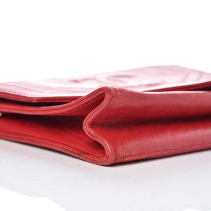 Chanel Lambskin CC Envelope Single Flap Red 14 of 15