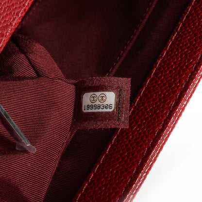 Chanel Caviar Large Boy Flap Dark Red 7 of 8