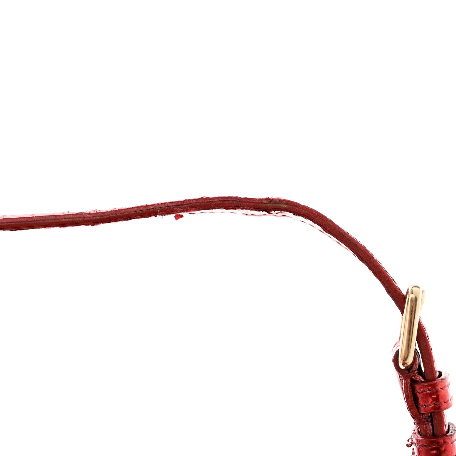 Christian Dior Metallic Patent Micro-Cannage Small Diorama Flap Bag Red 12 of 17