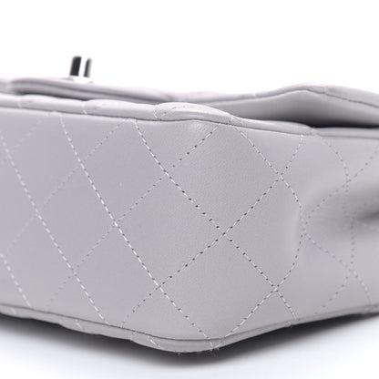 Chanel Lambskin Quilted Mini Rectangular Flap Grey 12 of 12