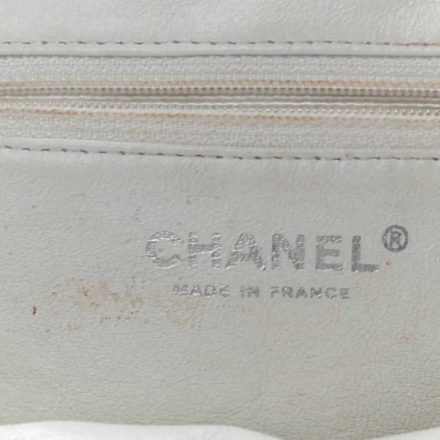 Caviar Quilted Timeless Clutch White