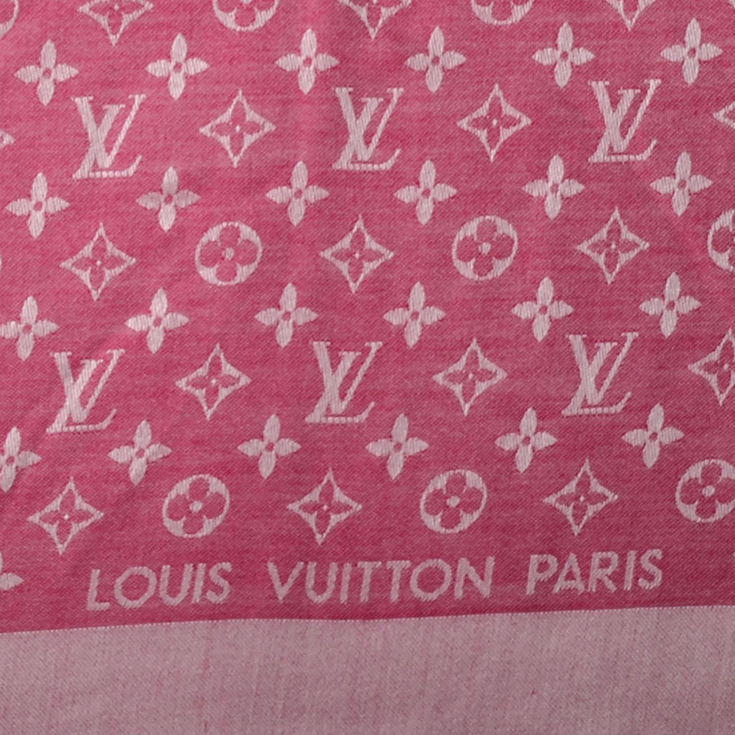 Silk Wool Monogram Denim Shawl Pivoine