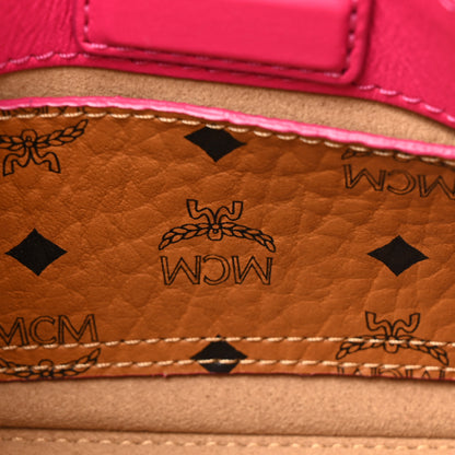 MCM Grained Calfskin X-Mini Milla Tote Beetroot Pink 7 of 10