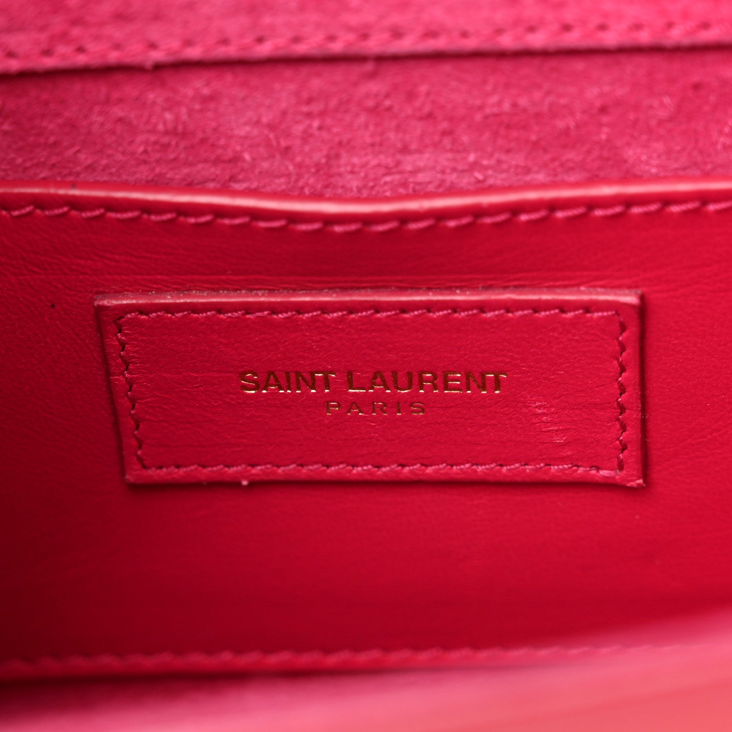 Saint Laurent Grain De Poudre Small Monogram Kate Satchel Lipstick Fuchsia 6 of 12