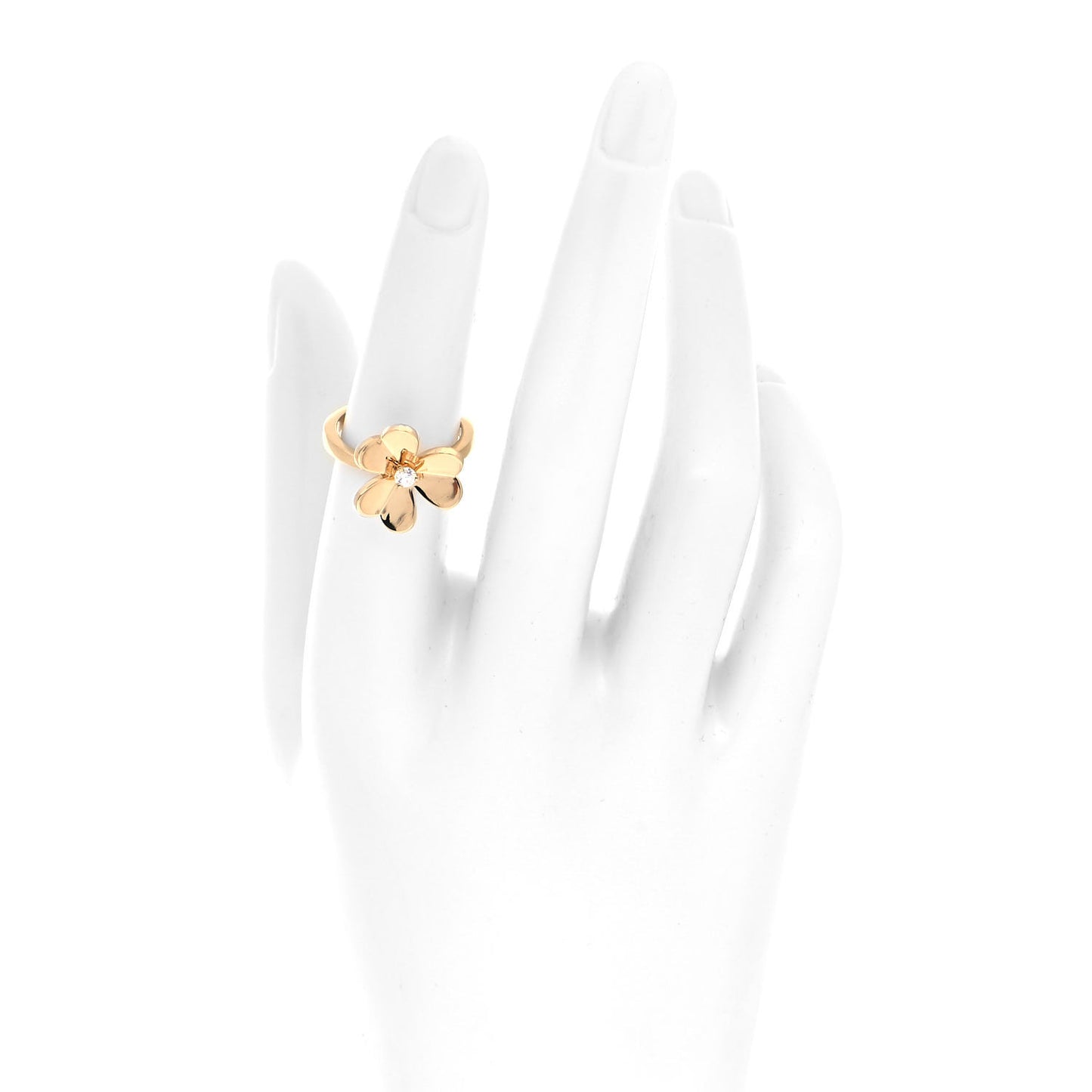 18K Yellow Gold Diamond Small Frivole Ring 51 5.75