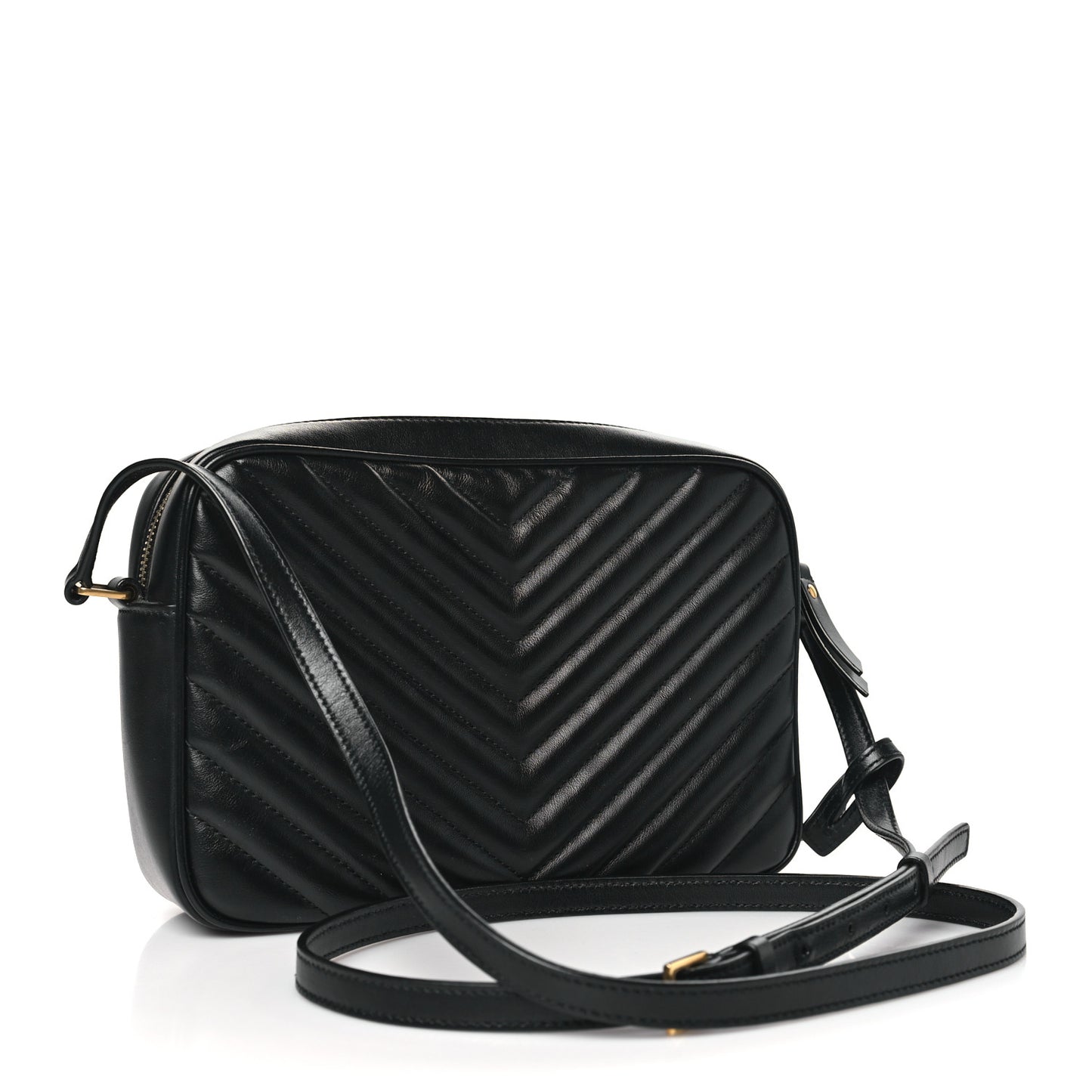 Calfskin Matelasse Monogram Lou Camera Bag Black