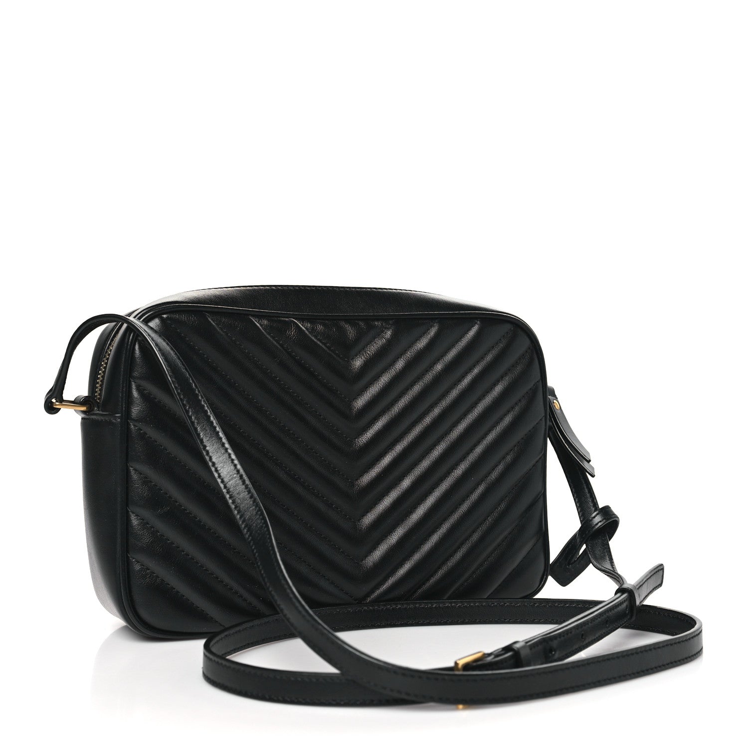 Saint Laurent Calfskin Matelasse Monogram Lou Camera Bag Black 3 of 10