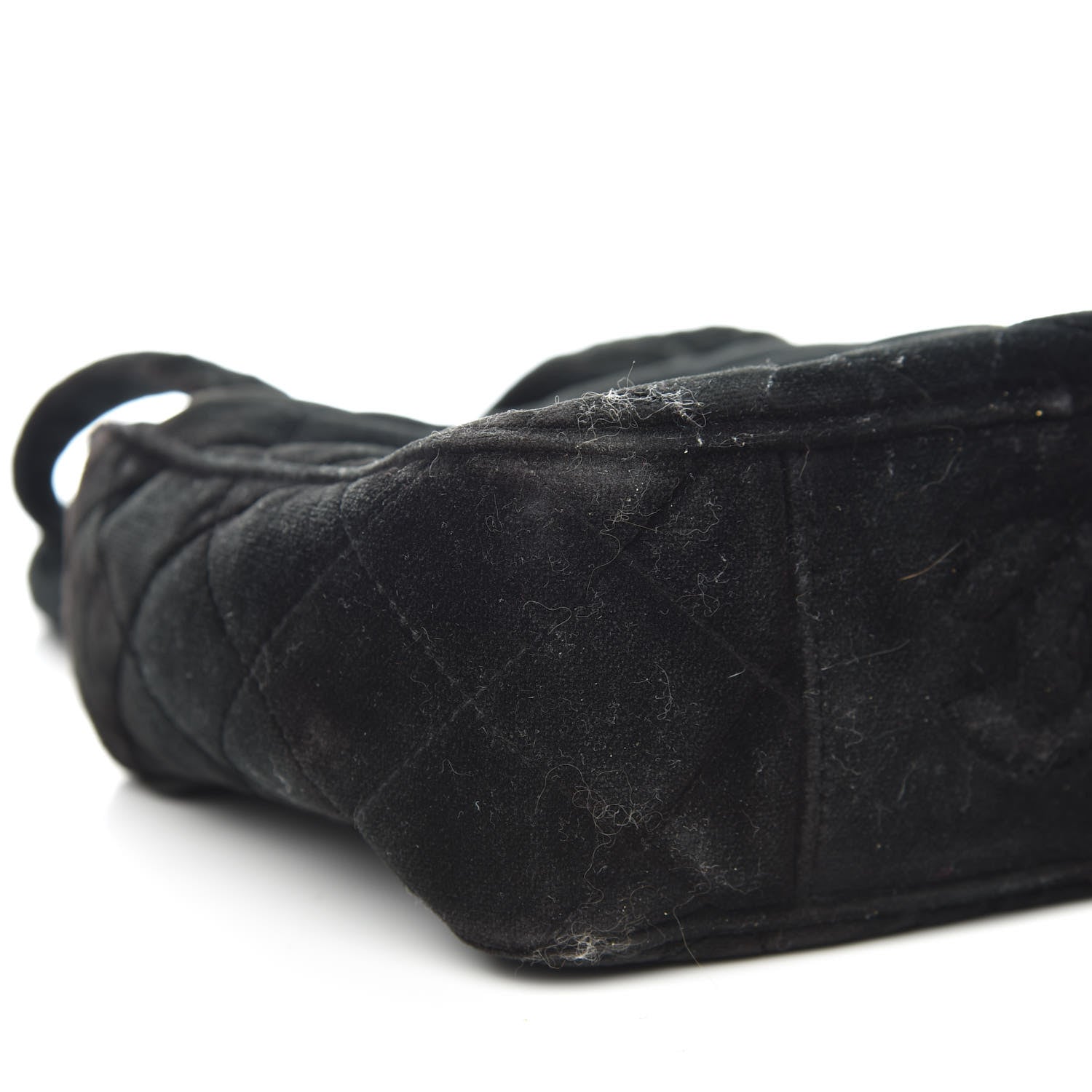 Chanel Velvet Quilted Top Handle Bag Black 5 of 12
