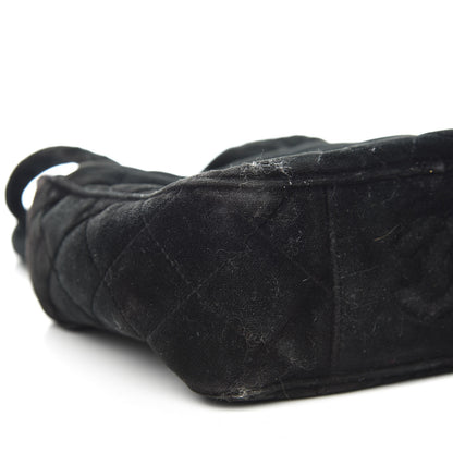 Chanel Velvet Quilted Top Handle Bag Black 5 of 12