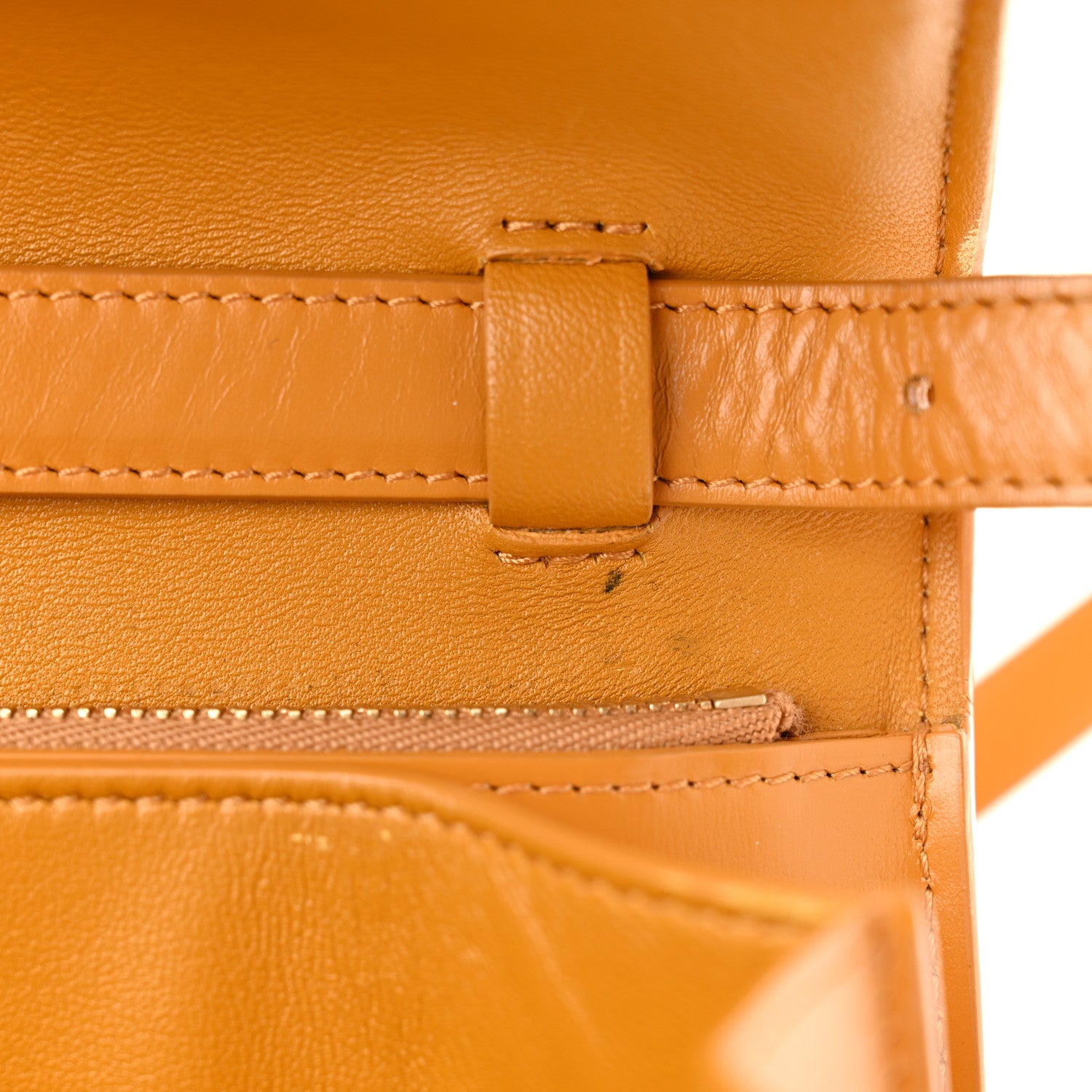 Celine Smooth Calfskin Medium Classic Box Flap Bag Daffodil 11 of 18