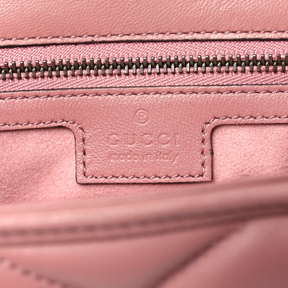 Gucci Calfskin Matelasse Double G Studs Small Torchon GG Marmont Shoulder Bag Dusty Carmine Rose 6 of 10