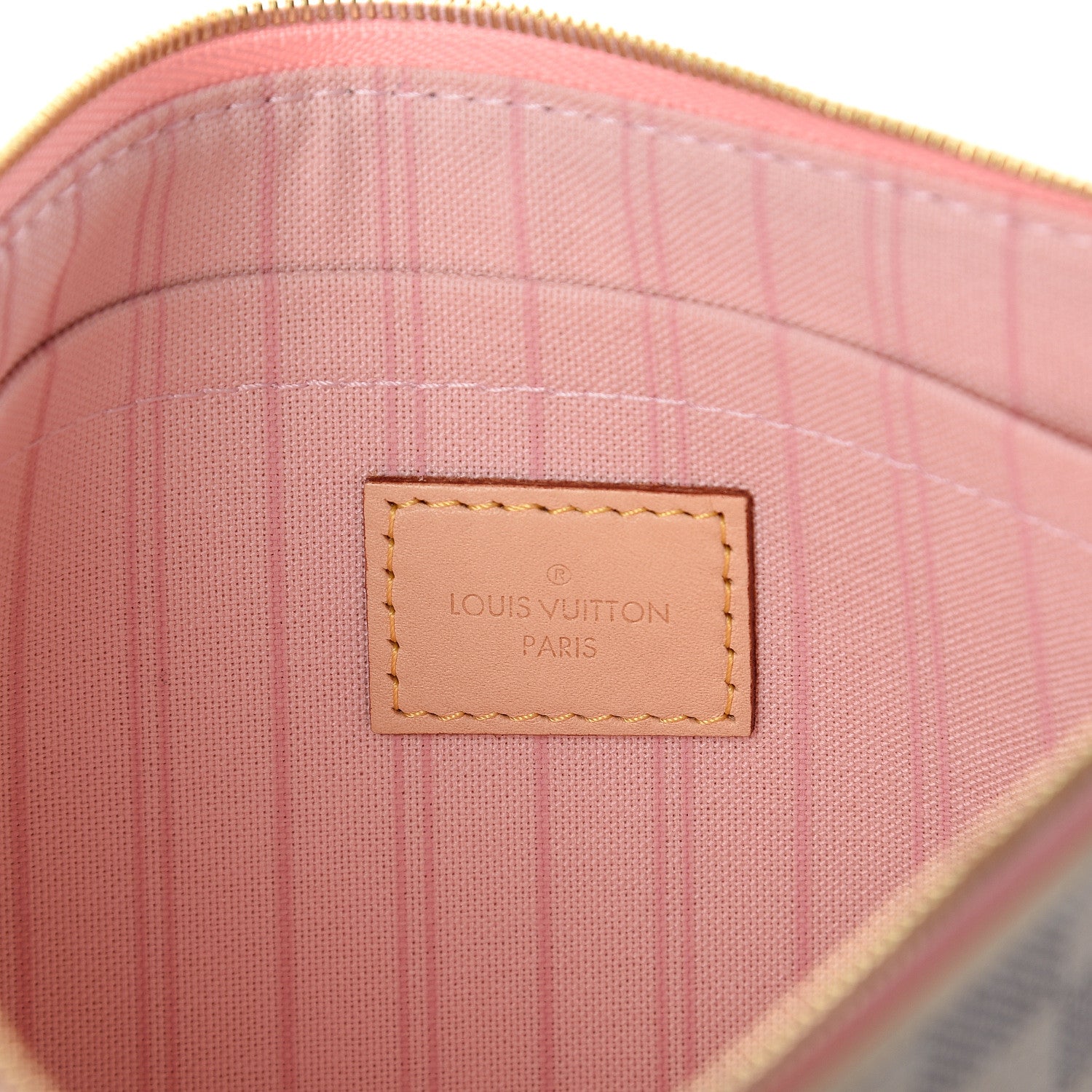 Louis Vuitton Damier Azur Neverfull MM GM Pochette Rose Ballerine 5 of 5