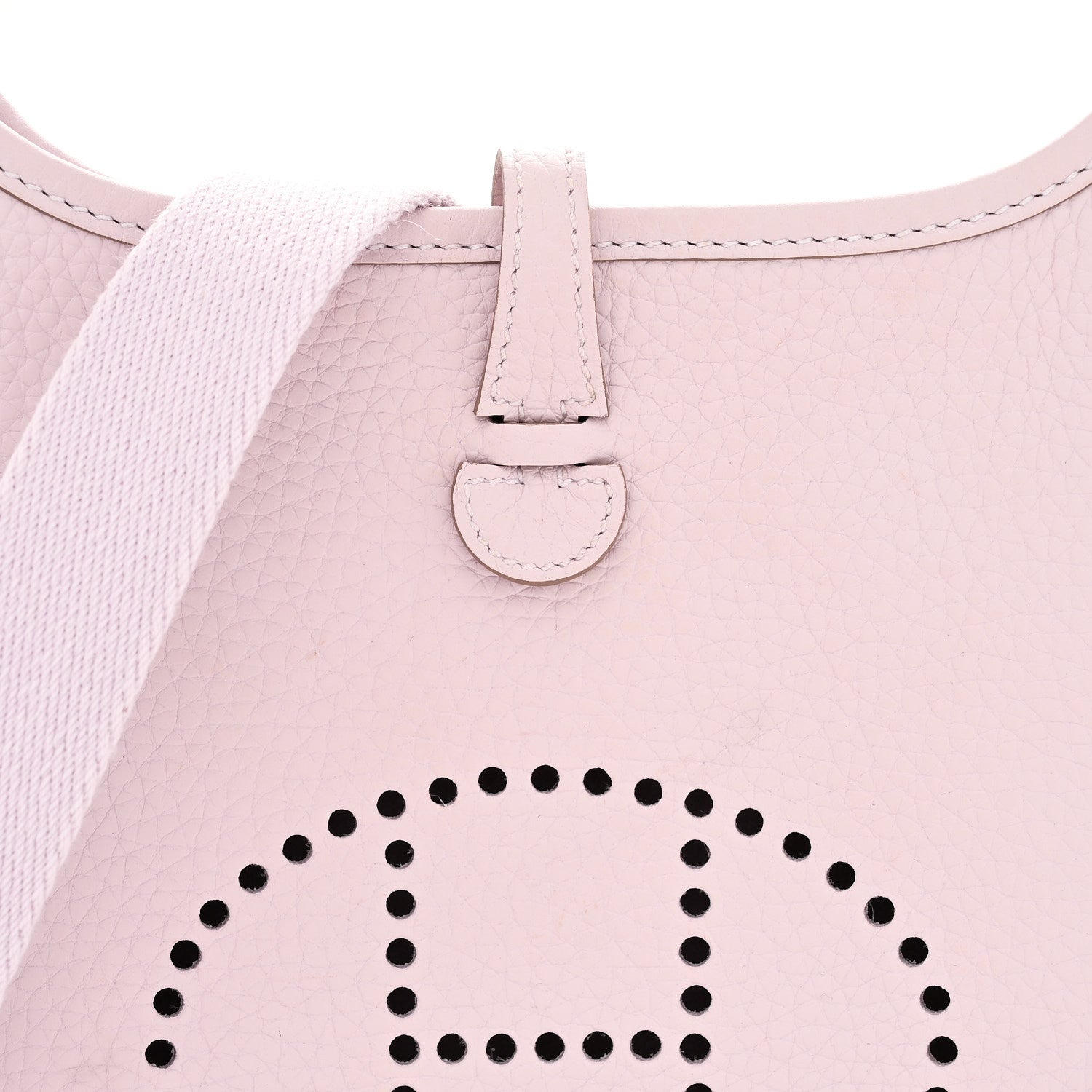 Hermes Taurillon Clemence Evelyne TPM Mauve Pale 8 of 10
