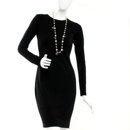 Chanel Pearl Crystal CC Beaded Long Necklace Gold 2 of 6