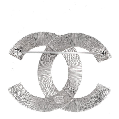 Chanel Baguette Crystal CC Brooch Silver 3 of 5