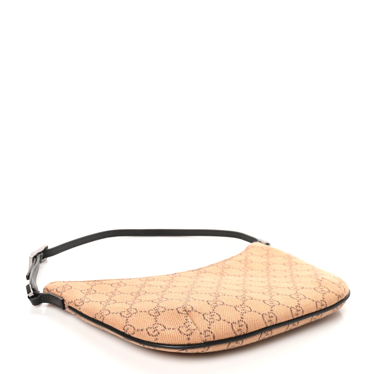 Gucci Denim Monogram Pochette Brown 4 of 11
