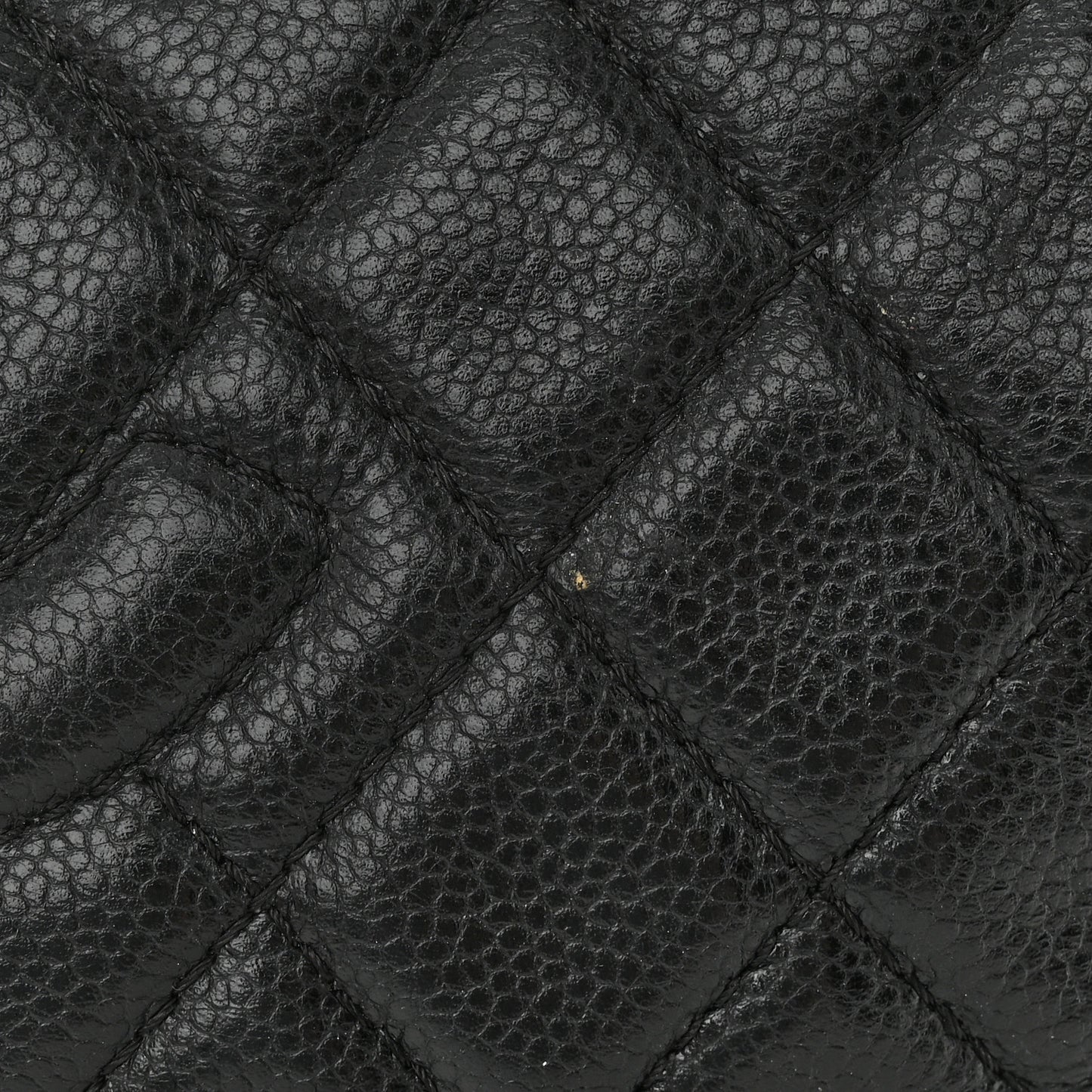 Soft Caviar Quilted CC Timeless Tote Black