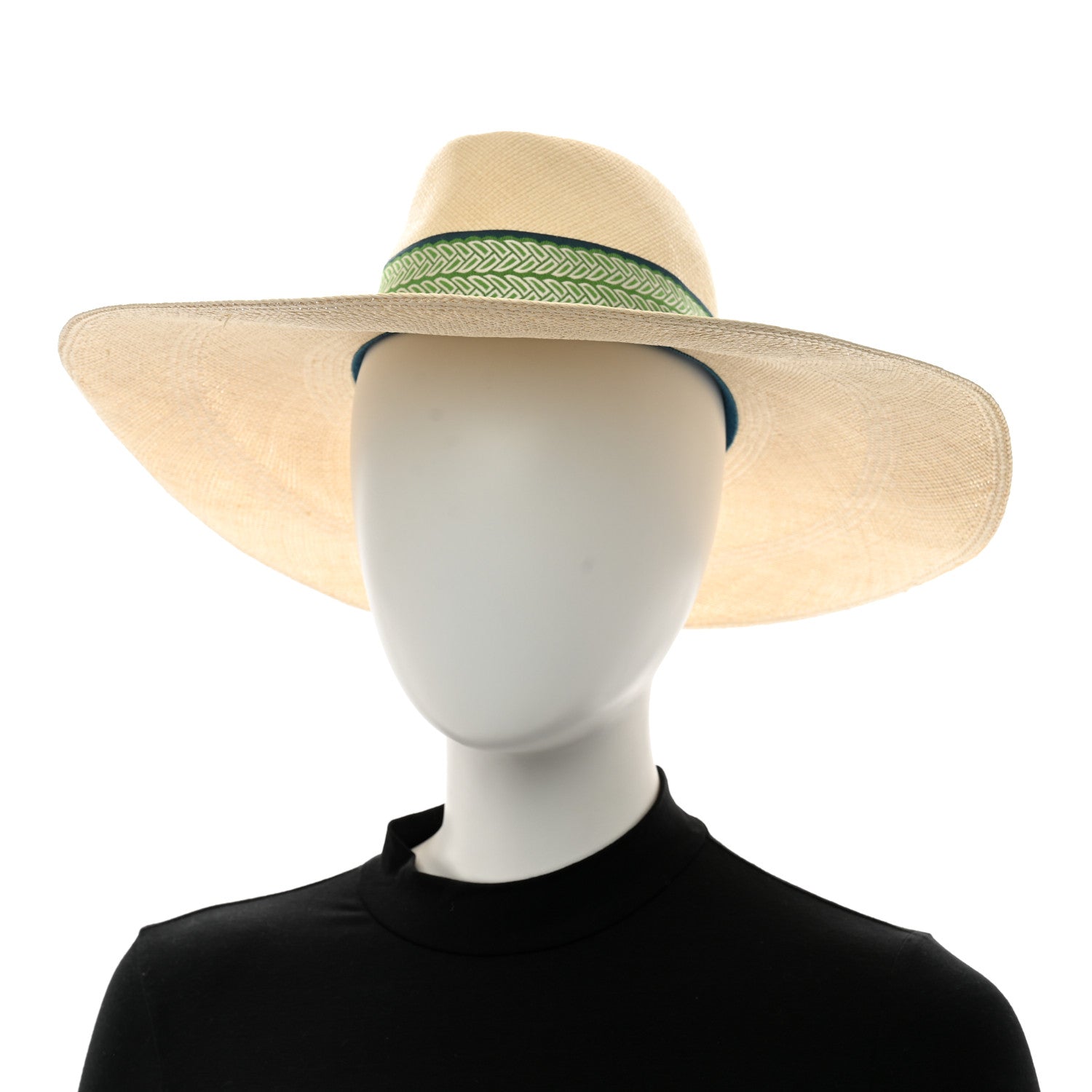 Hermes Straw Arizona Panama Brisa Hat 57 Naturel Multicolor 2 of 10