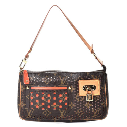 Louis Vuitton Monogram Perforated Pochette Accessories Bag Orange 1 of 8
