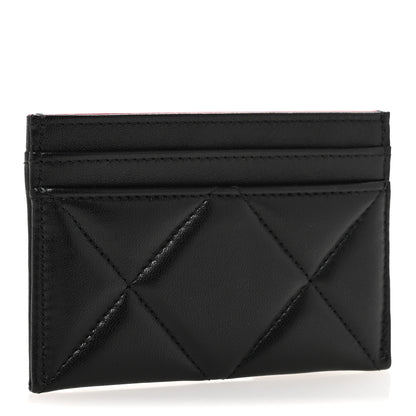 Chanel Lambskin Quilted Chanel 19 Card Holder Black 3 of 10