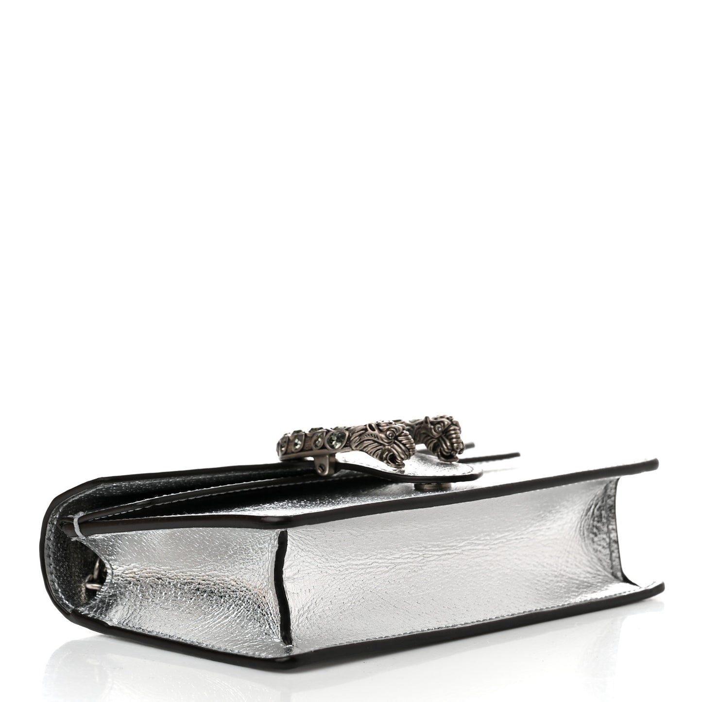 Metallic Calfskin Super Mini Dionysus Shoulder Bag Silver