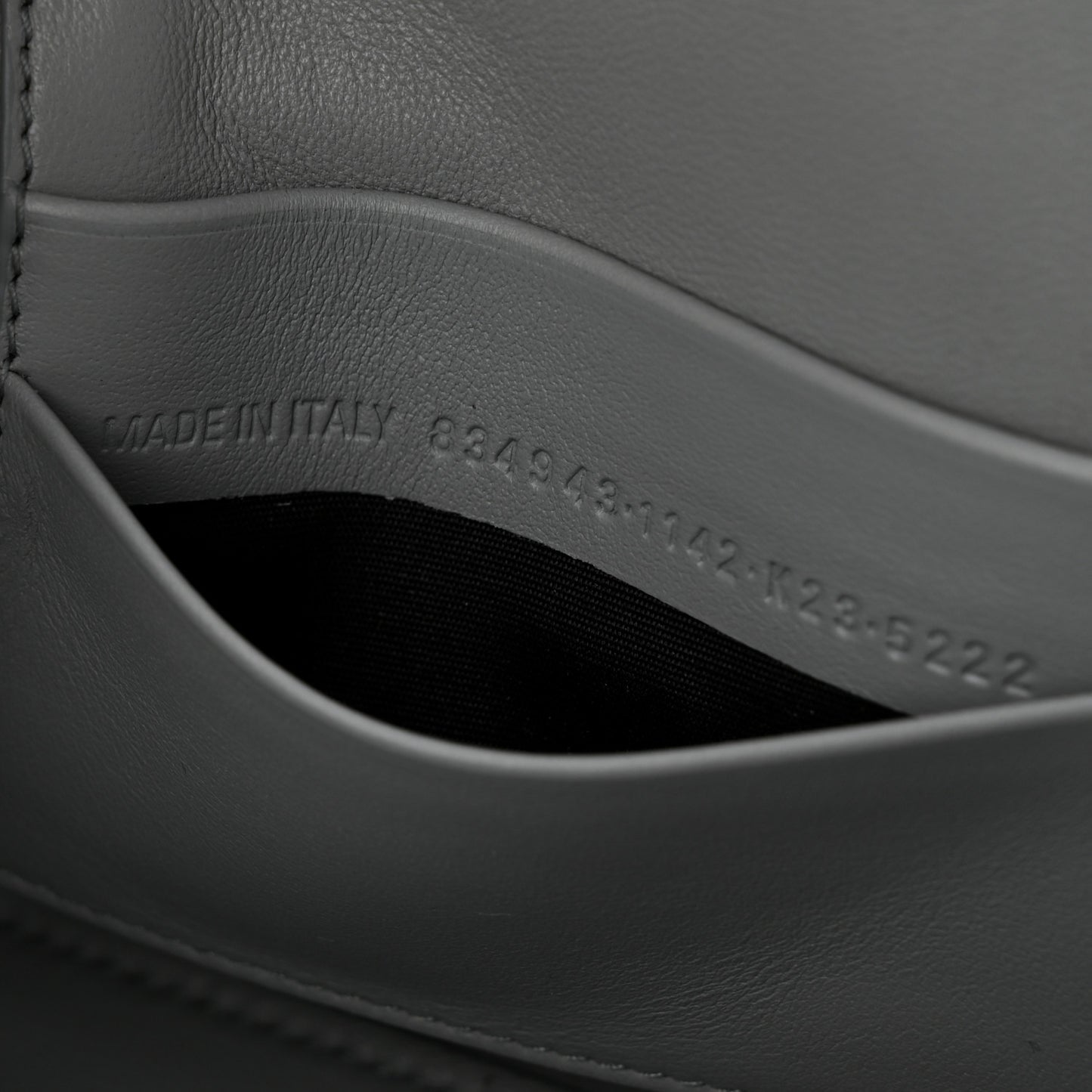 Smooth Calfskin Small Bel Air Clutch On Strap Cloud Grey
