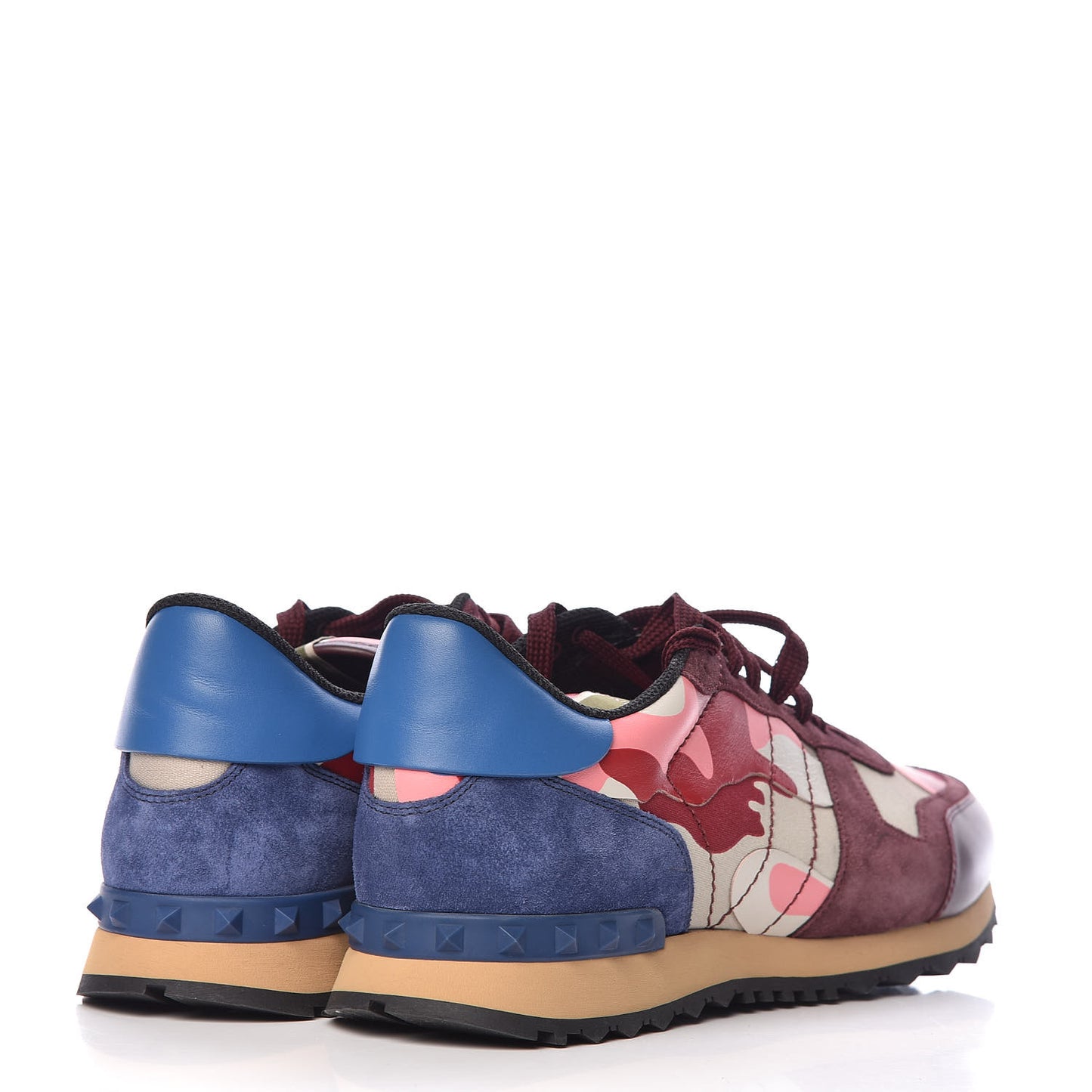 Nappa Suede Camouflage Mens Rockrunner Sneakers 44 Rosso Lacca Multicolor