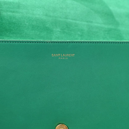Saint Laurent Calfskin Classic Y Ligne Clutch Green 7 of 11