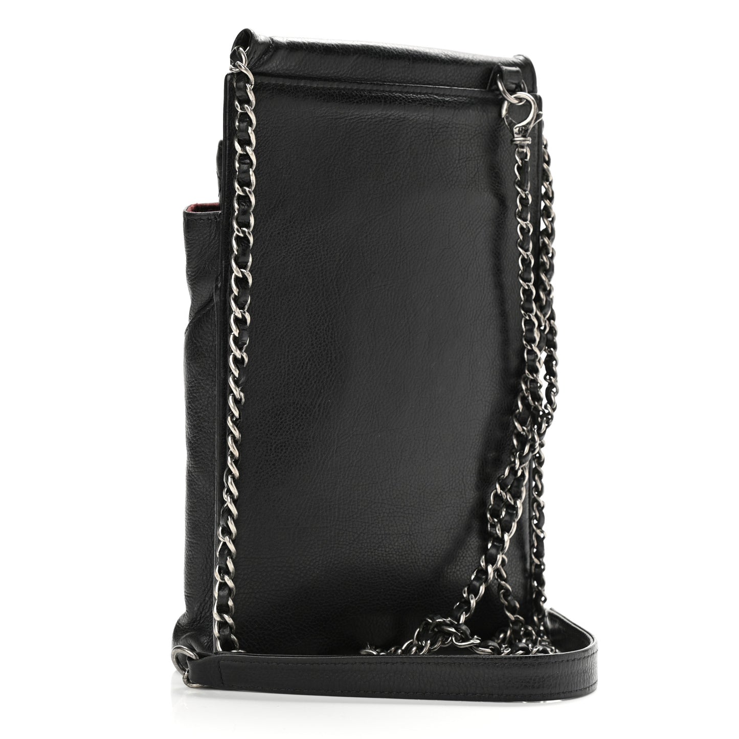 Calfskin Quilted CC Waiter Clutch Clutch With Chain Black