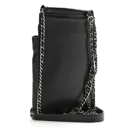 Chanel Calfskin Quilted CC Waiter Clutch Clutch With Chain Black 4 of 12