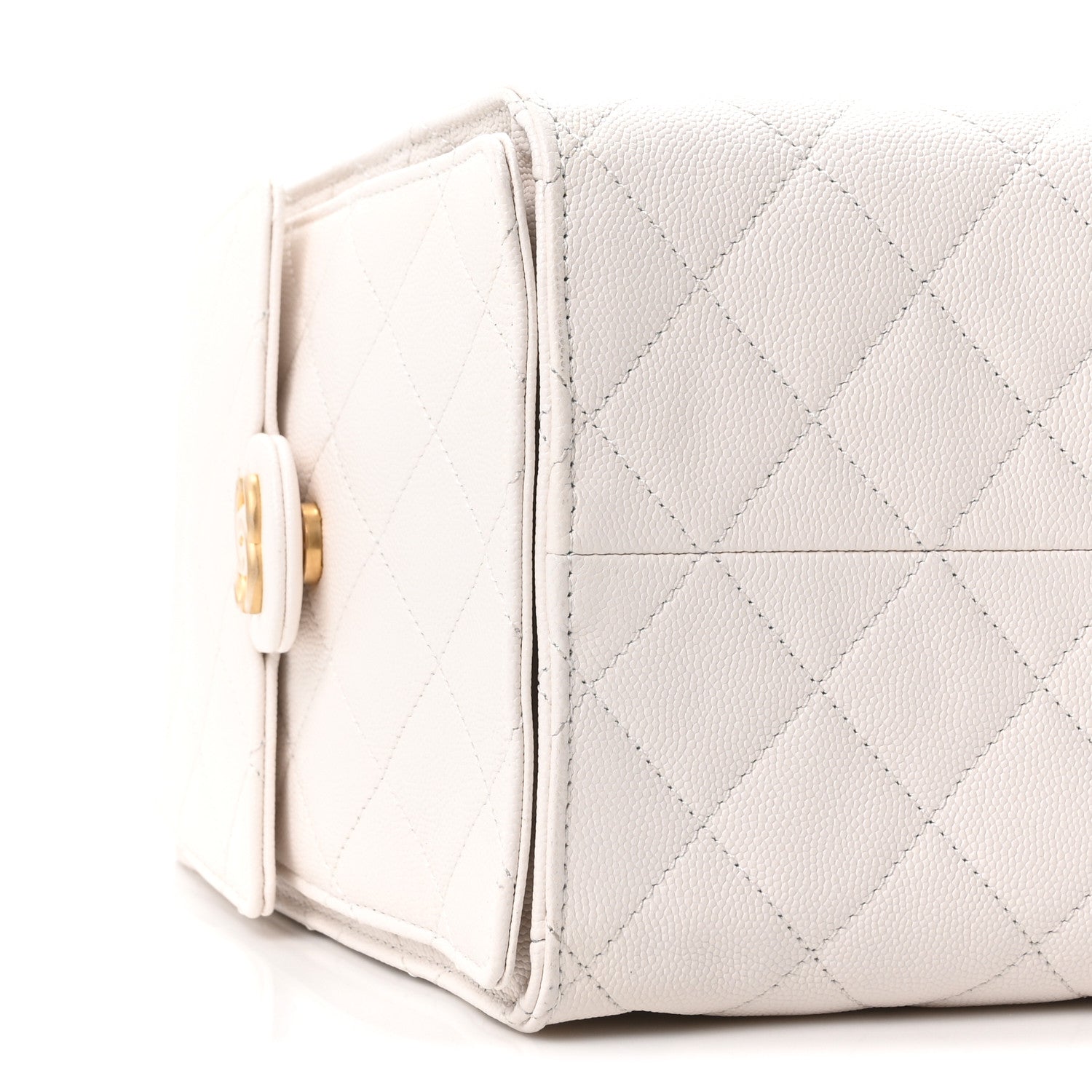Chanel Caviar Quilted Medium Chanel 25 Handbag White 10 of 11