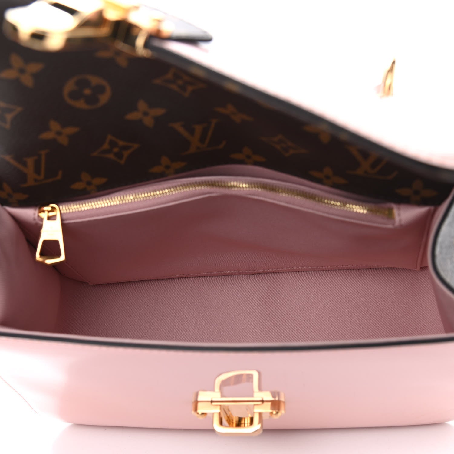 Louis Vuitton Patent Calfskin Monogram Cherrywood PM Rose Ballerine 5 of 10
