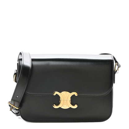 Celine Shiny Calfskin Medium Triomphe Black 1 of 10