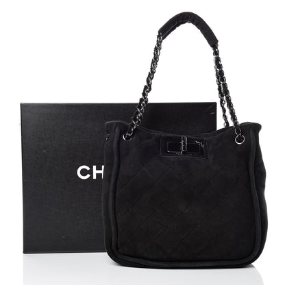 Chanel Shearling Quilted Mademoiselle Tote Black 10 of 10