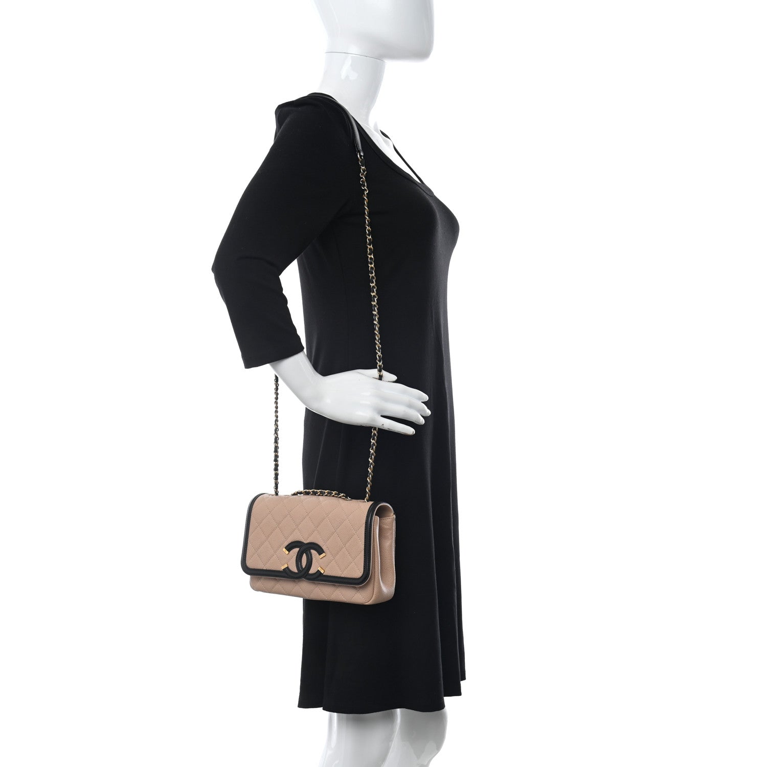 Chanel Caviar Quilted Small CC Filigree Flap 2 of 11
