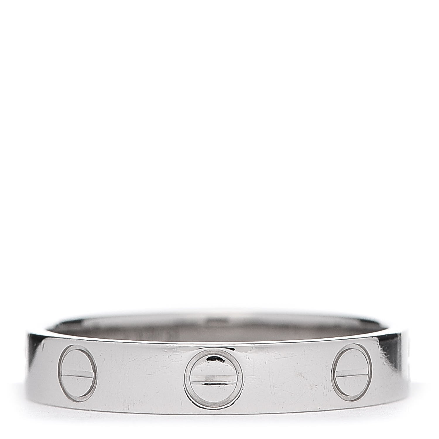 Cartier Platinum 3.5mm LOVE Wedding Band Ring 54 6.75 3 of 5