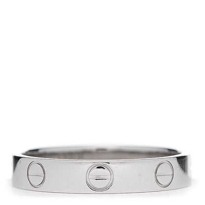 Cartier Platinum 3.5mm LOVE Wedding Band Ring 54 6.75 3 of 5