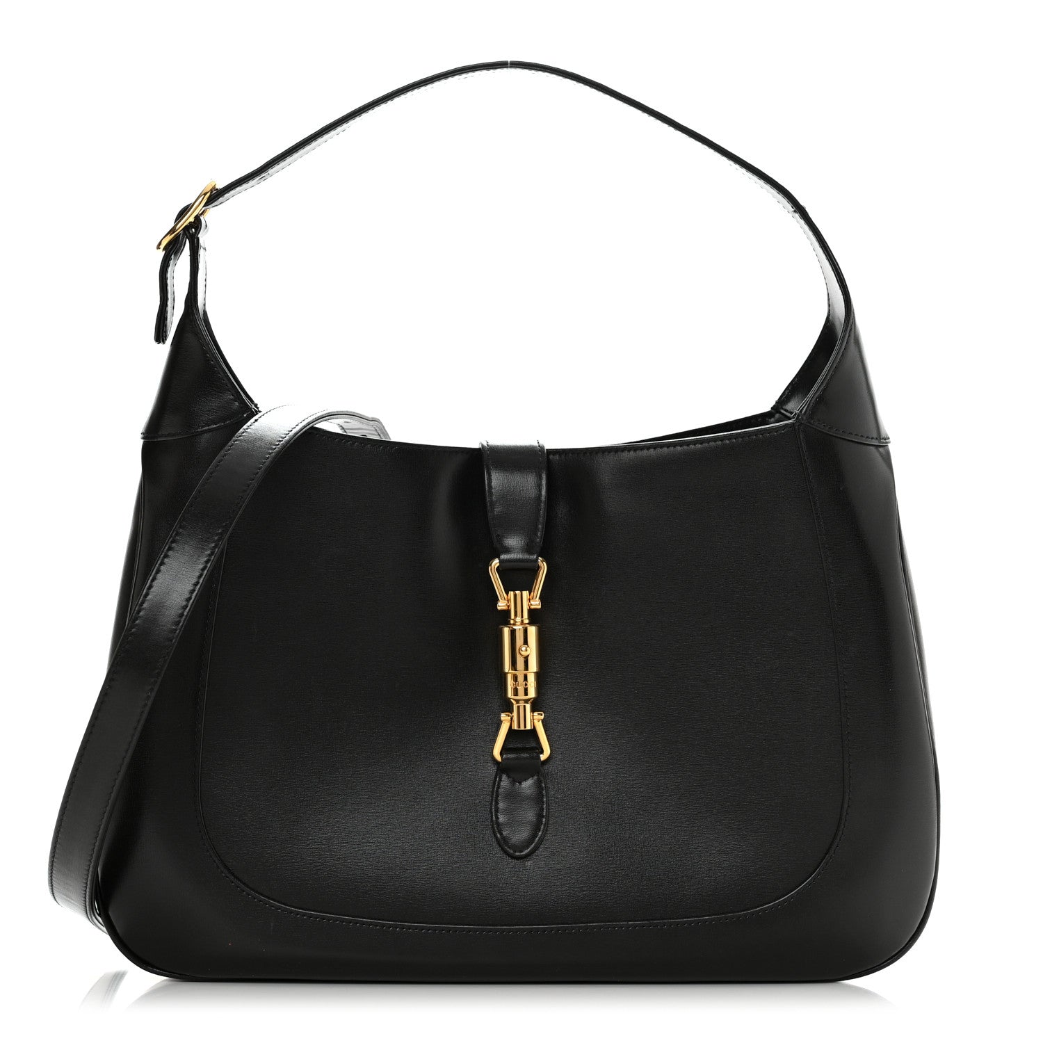 Gucci Boarded Dyana Lux Calfskin Medium Jackie 1961 Hobo Black 1 of 13