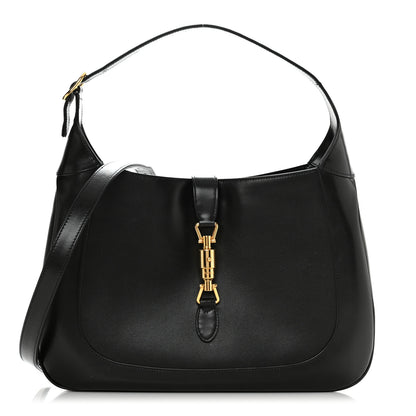 Gucci Boarded Dyana Lux Calfskin Medium Jackie 1961 Hobo Black 1 of 13