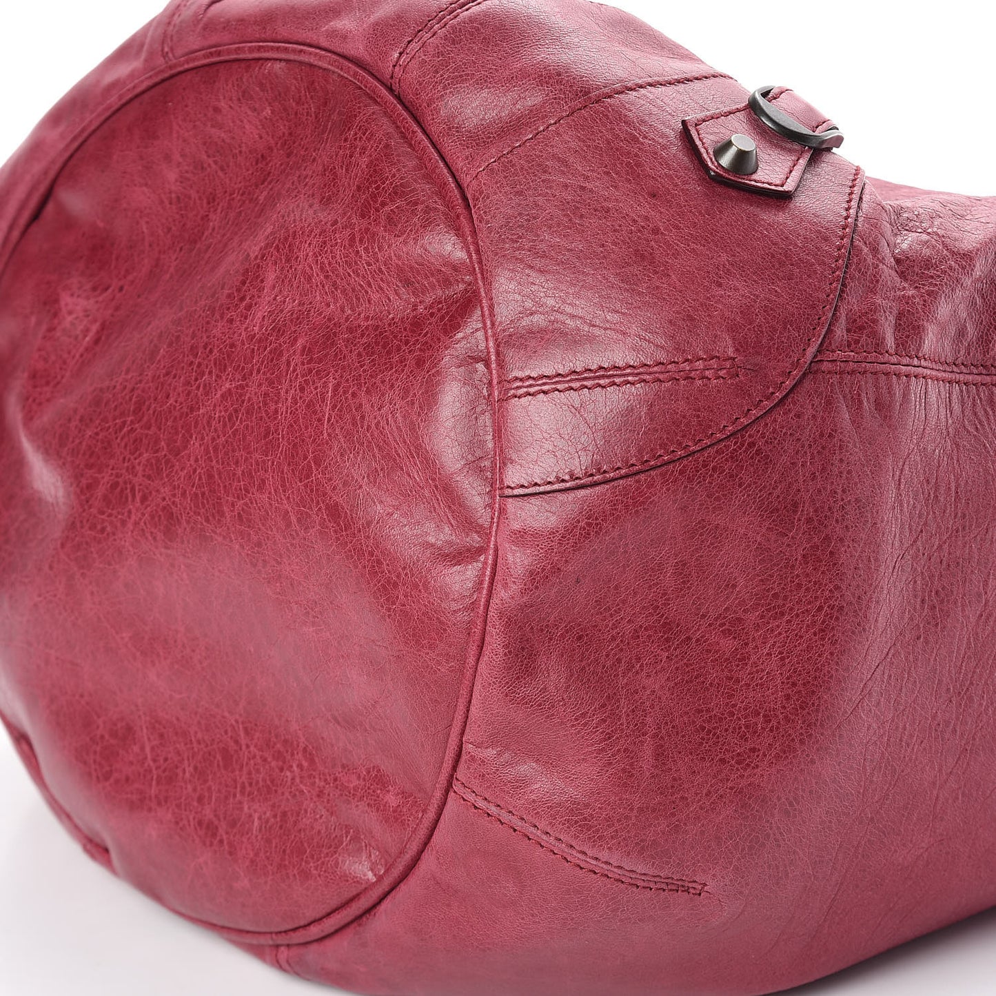Agneau Classic Hardware Pompon Pourpre