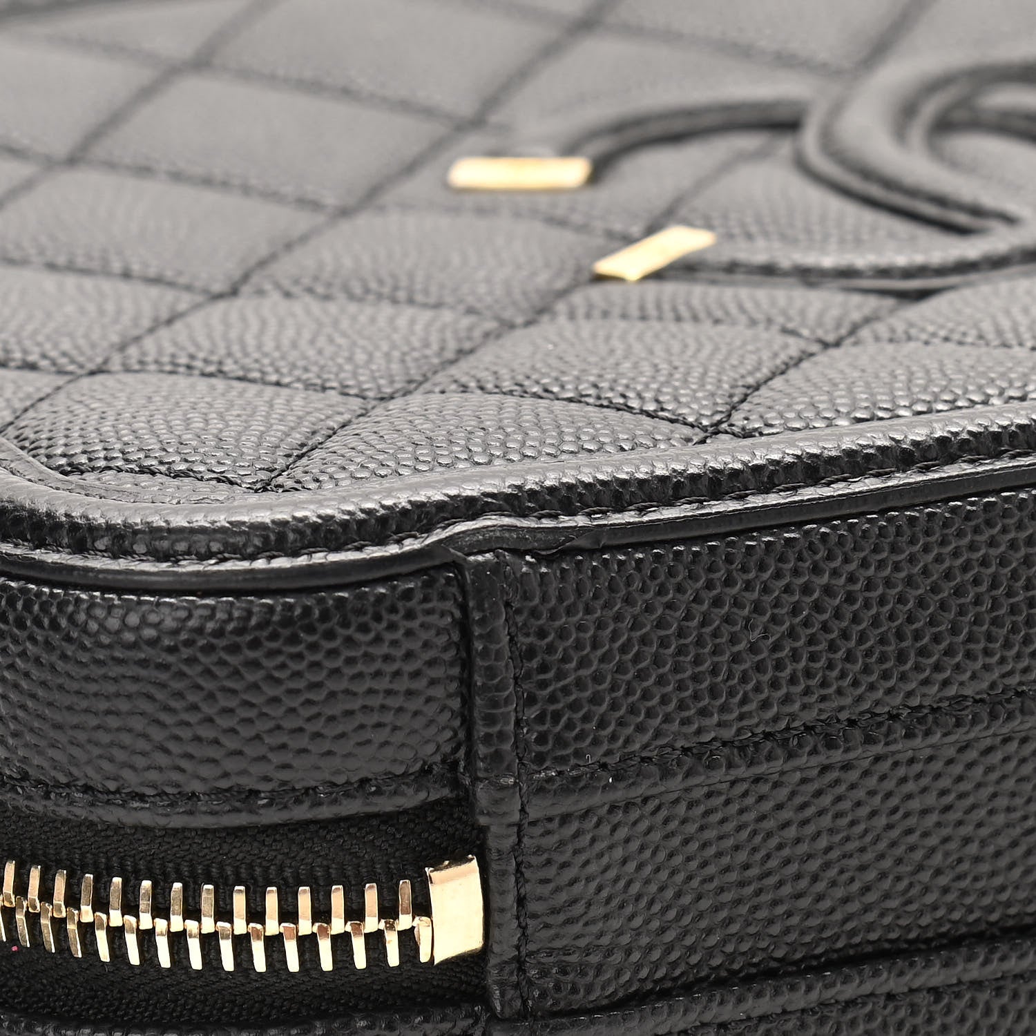 Chanel Caviar Quilted Medium CC Filigree Vanity Case Black 13 of 13