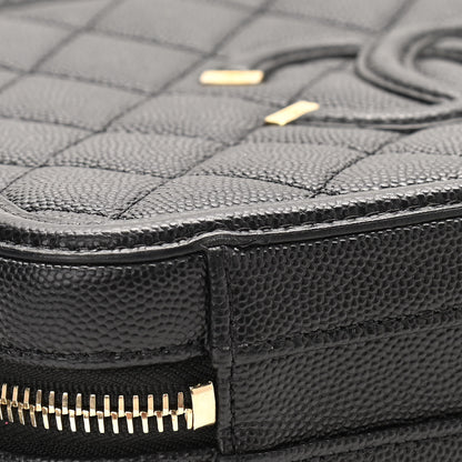 Chanel Caviar Quilted Medium CC Filigree Vanity Case Black 13 of 13
