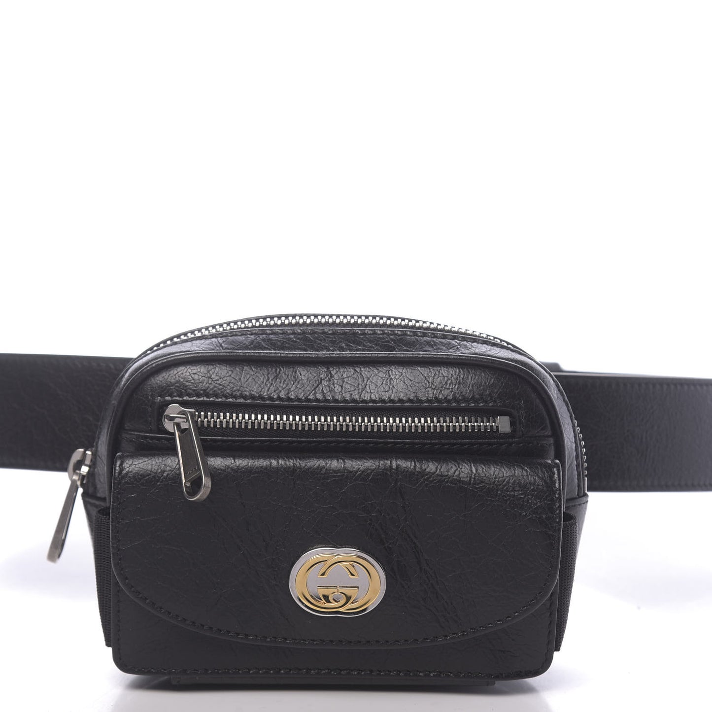 Fluffy Calfskin Mini Morpheus Belt Bag 90 36 Black