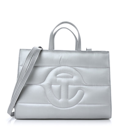 Telfar Nylon Medium Puff Shopping Bag Grey 1 of 9