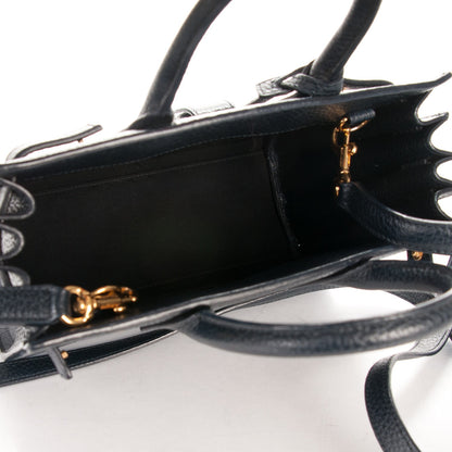 Saint Laurent Grained Calfskin Nano Sac De Jour Marine 5 of 7
