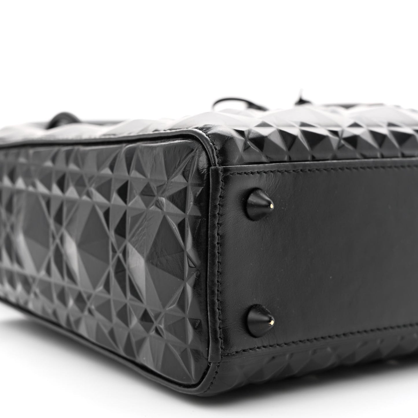 Calfskin Cannage Diamond My ABCDior Lady Dior Black