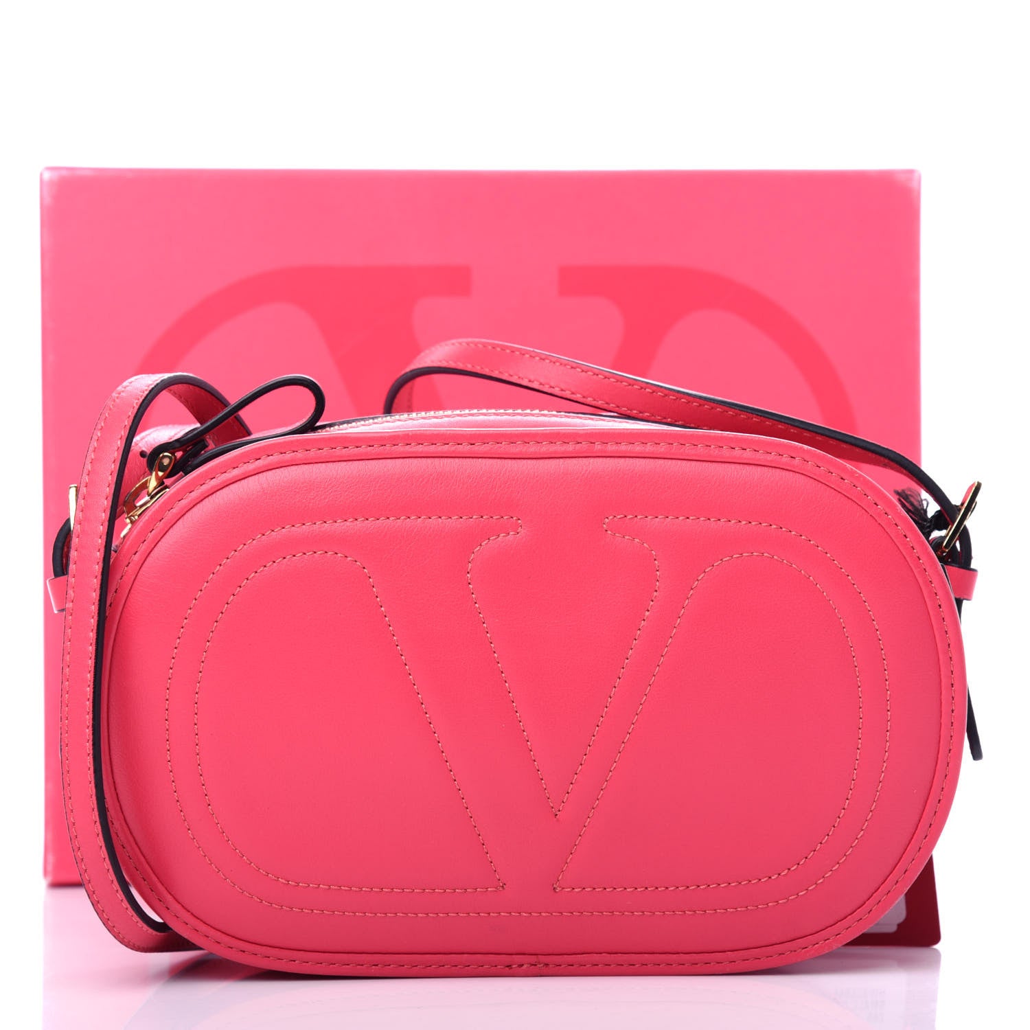 Valentino Garavani Calfskin Small Logo Go Crossbody Bag Pink 10 of 12